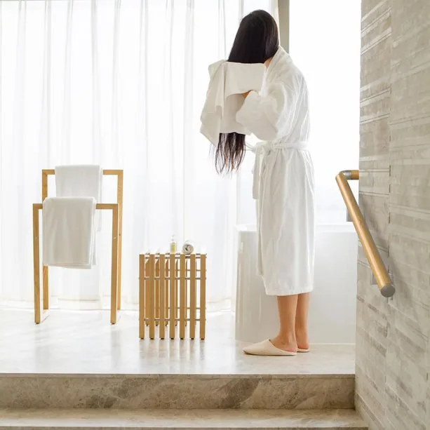 Bathroom handrail detail