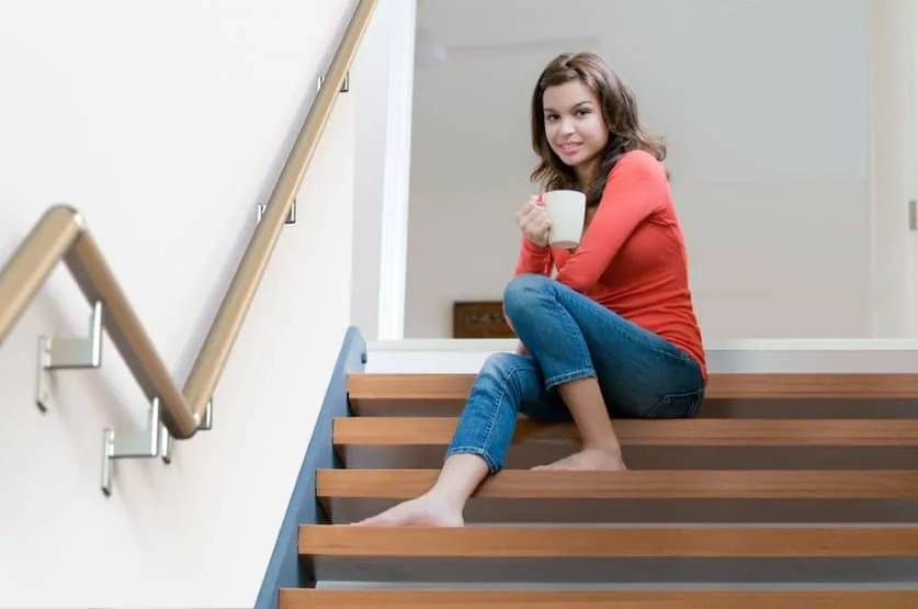 Interior staircase rail