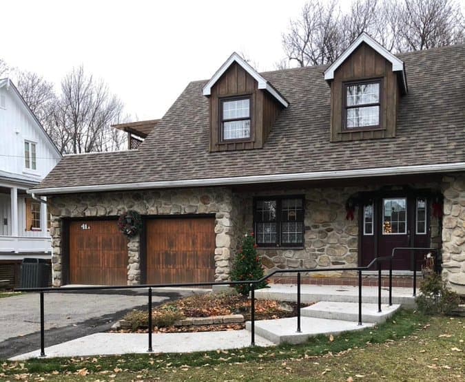 Exterior porch handrail
