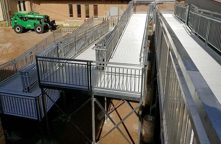 Switchback Apex Ramps St Marys Catholic School - Bellaby's Accessibility mobility ramp installation