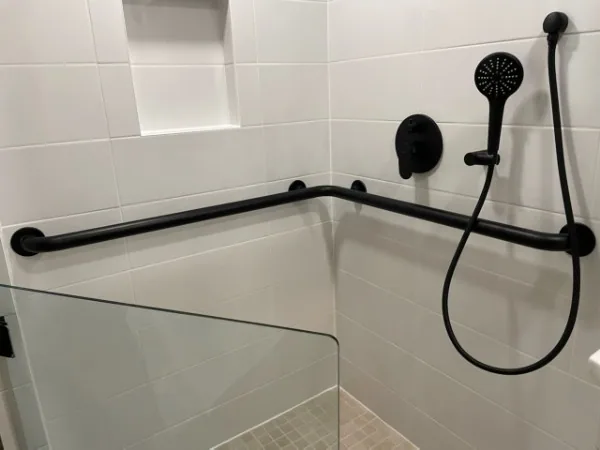 Grab Bar Shower - Bellaby's Accessibility grab bar accessory