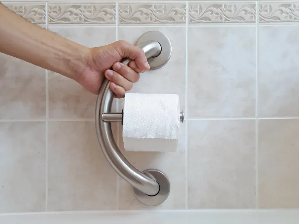 Healthcraft Grab Bar + TP Holder B - Bellaby's Accessibility grab bar accessory