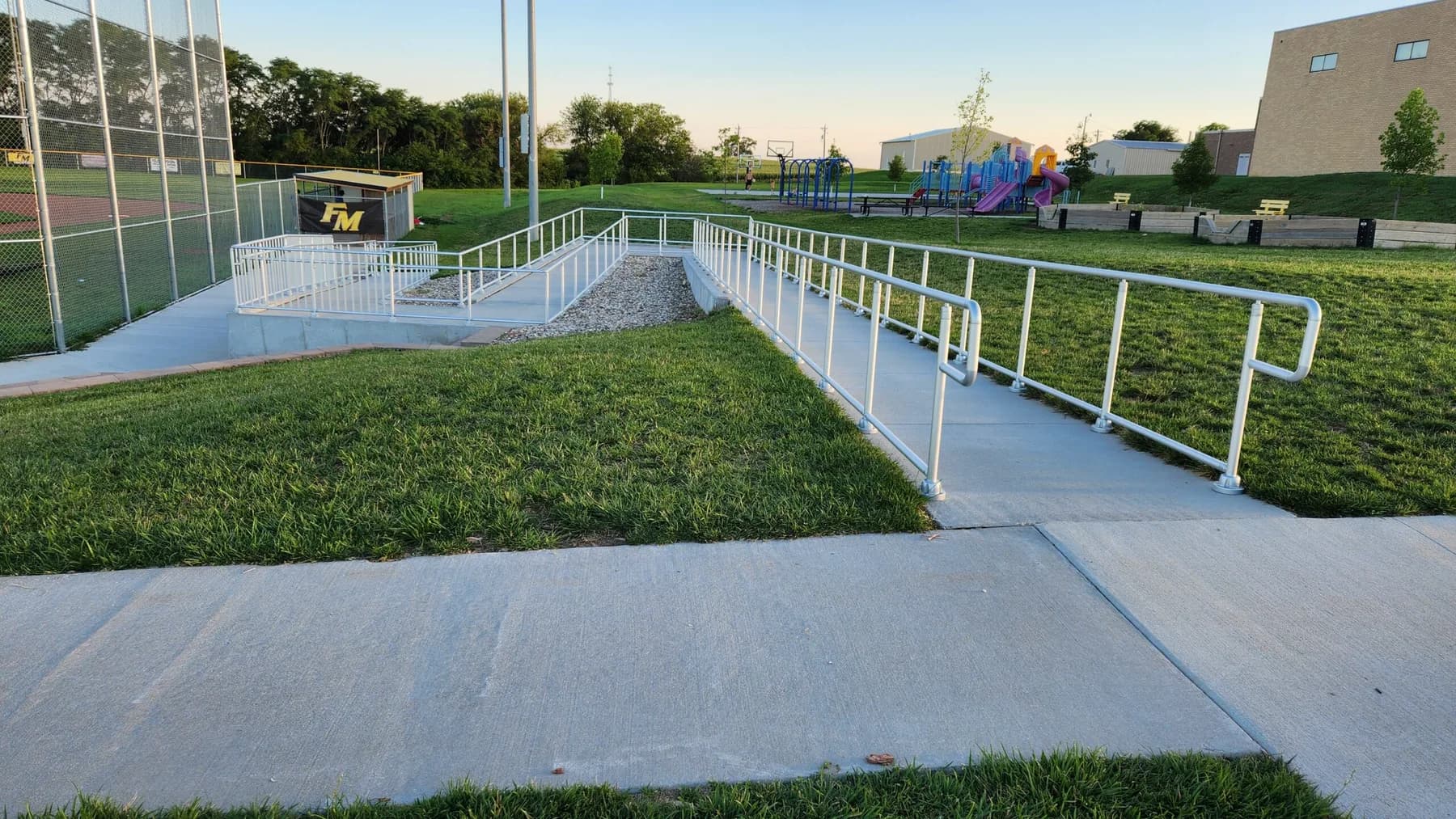 Taber High School Ramp 2 - Bellaby's Accessibility railing or handrail installation
