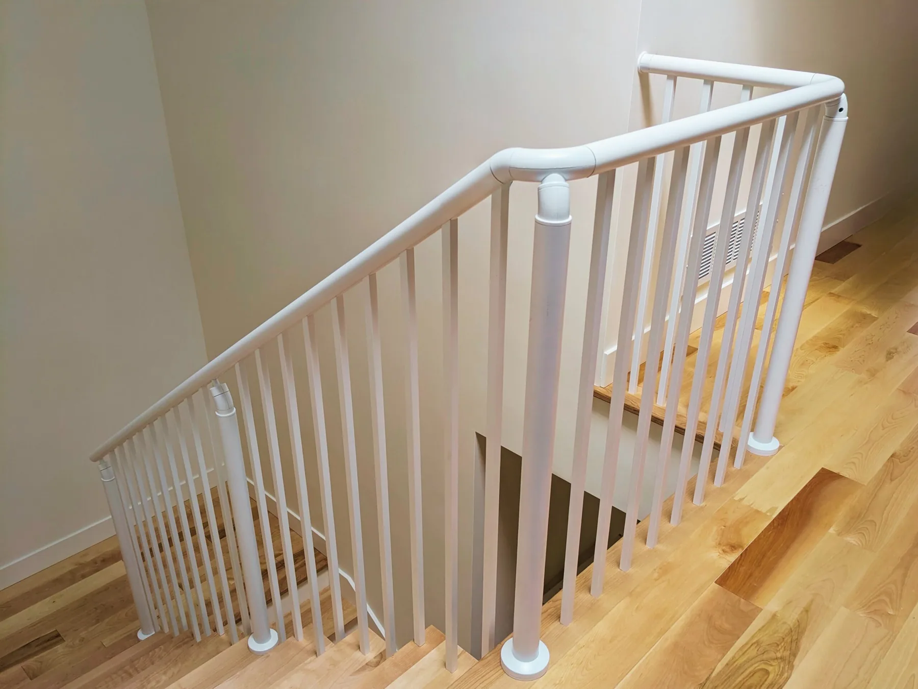 White Staircase Residential - Bellaby's Accessibility railing or handrail installation